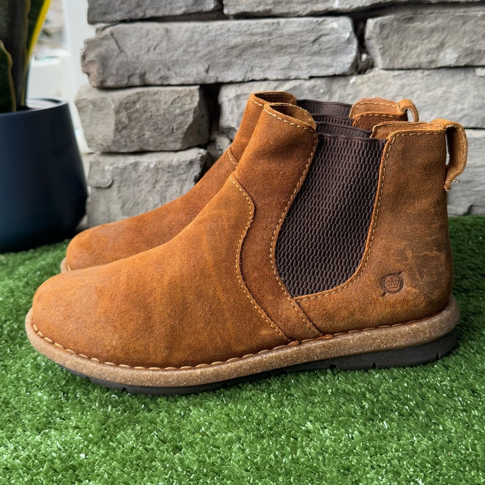 Born Brown Suede Chelsea Ankle Boots